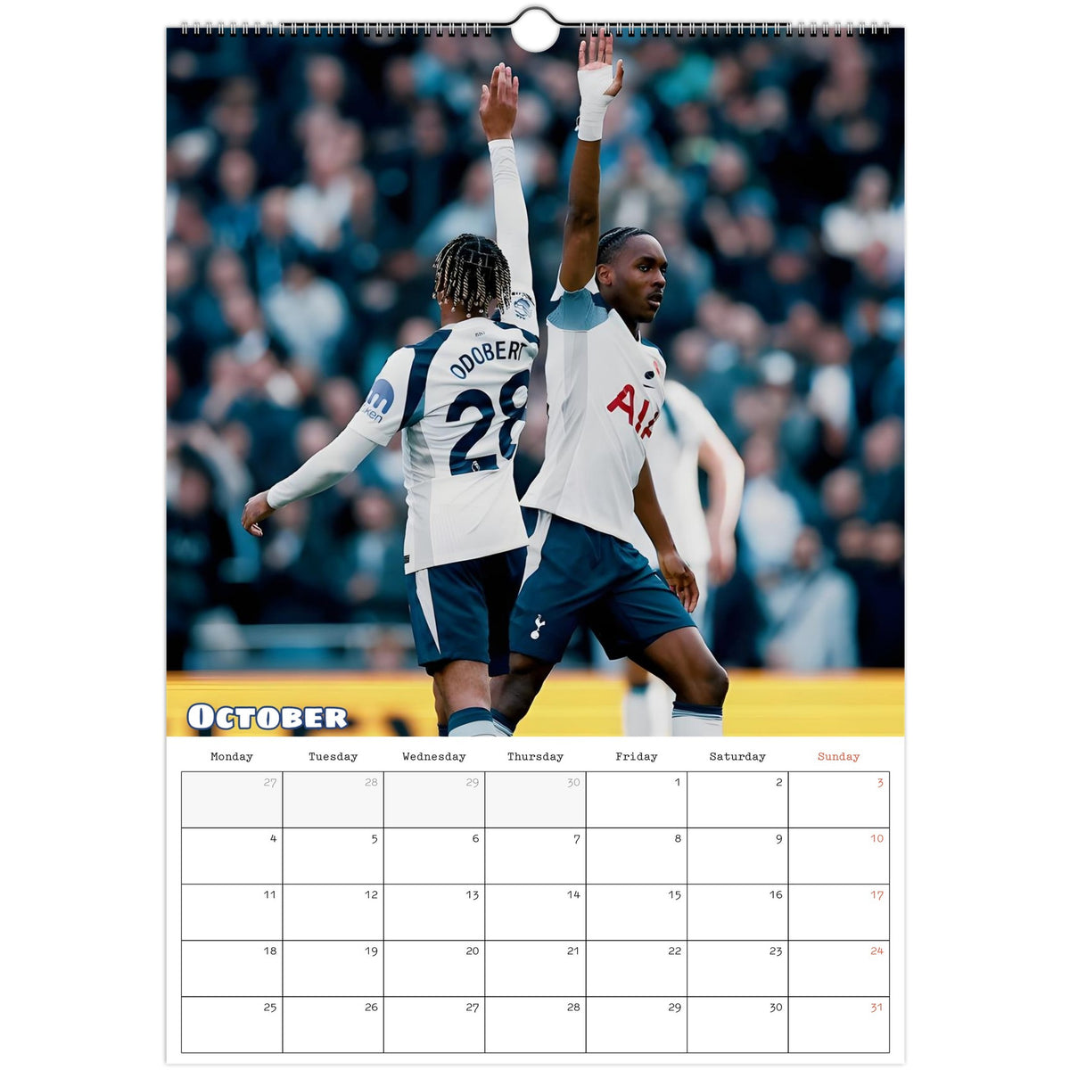 Tottenham calendar October photo