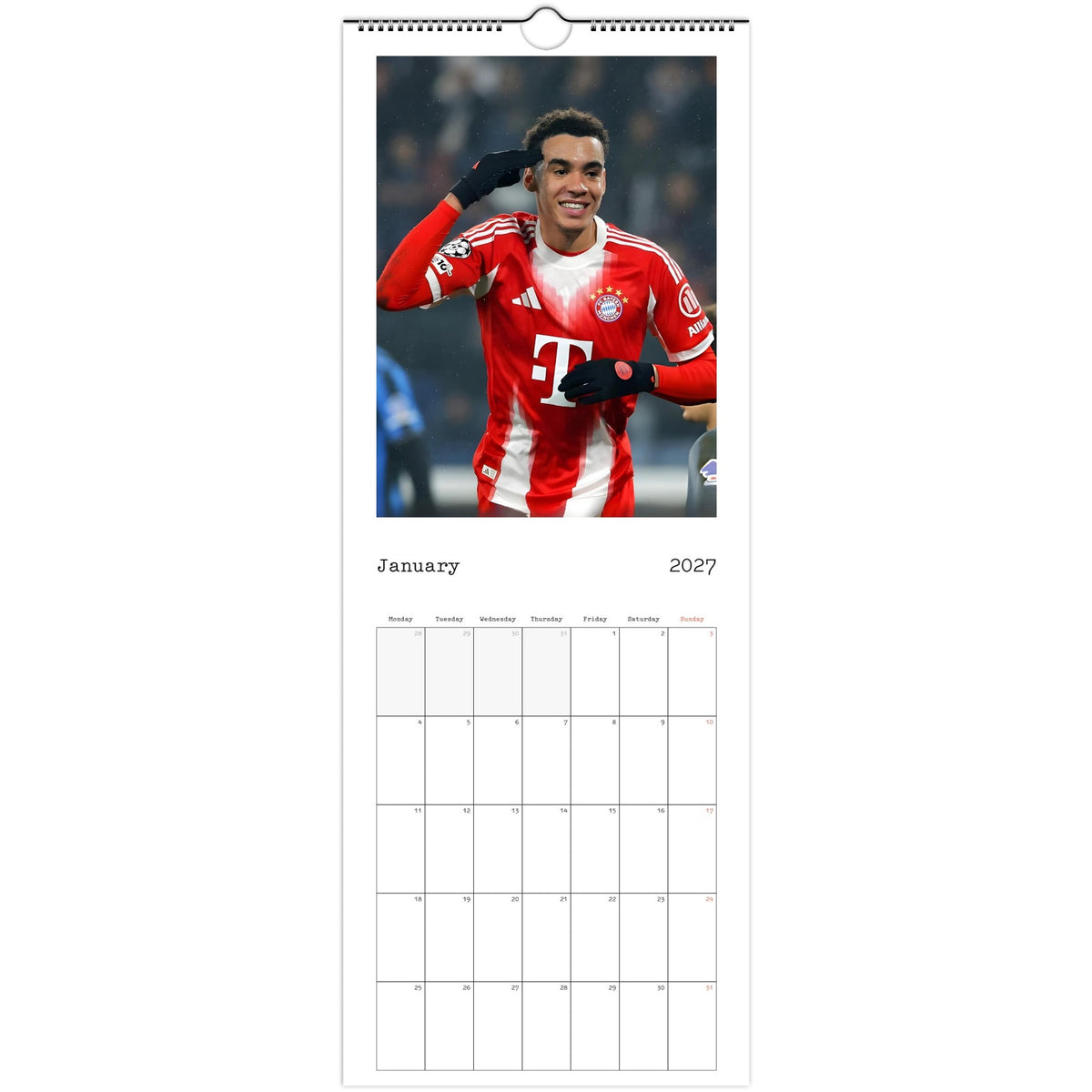 Bayern Munich Calendar 2027 January photo