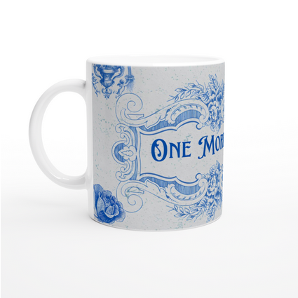 Cosy Book Lover mug with “One More Chapter” quote on 11oz ceramic cup
