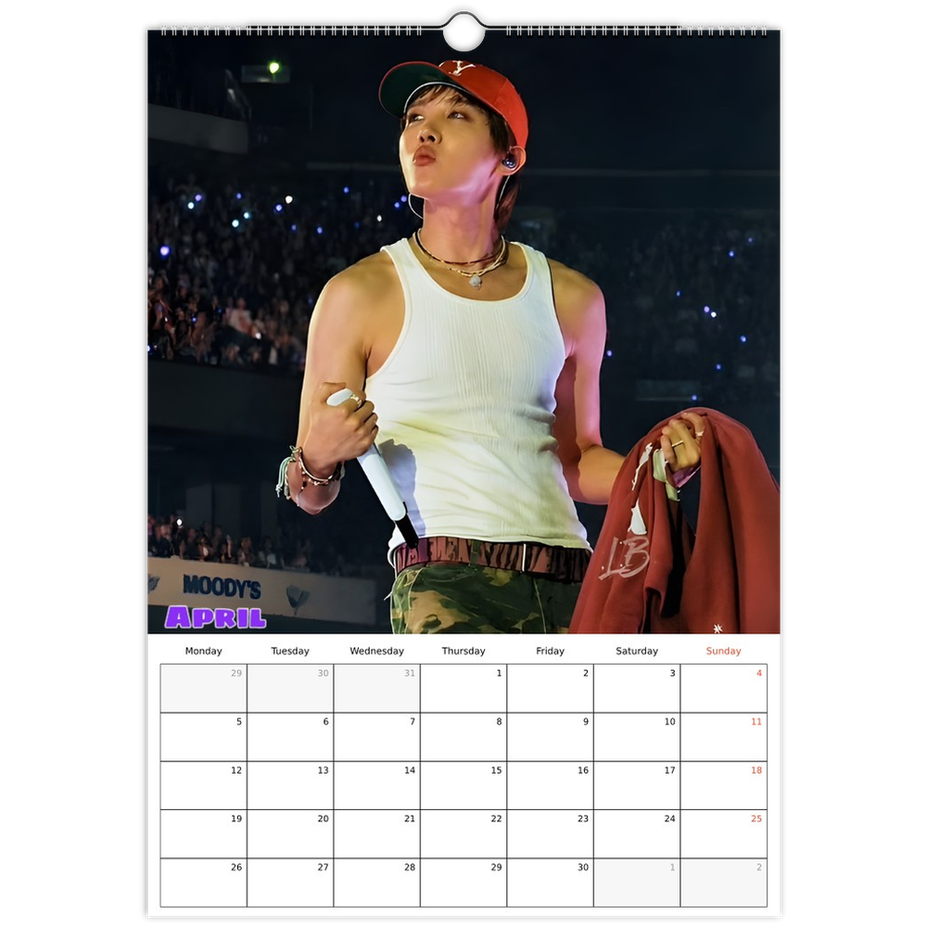 BTS J‑Hope Calendar 2027 April page
