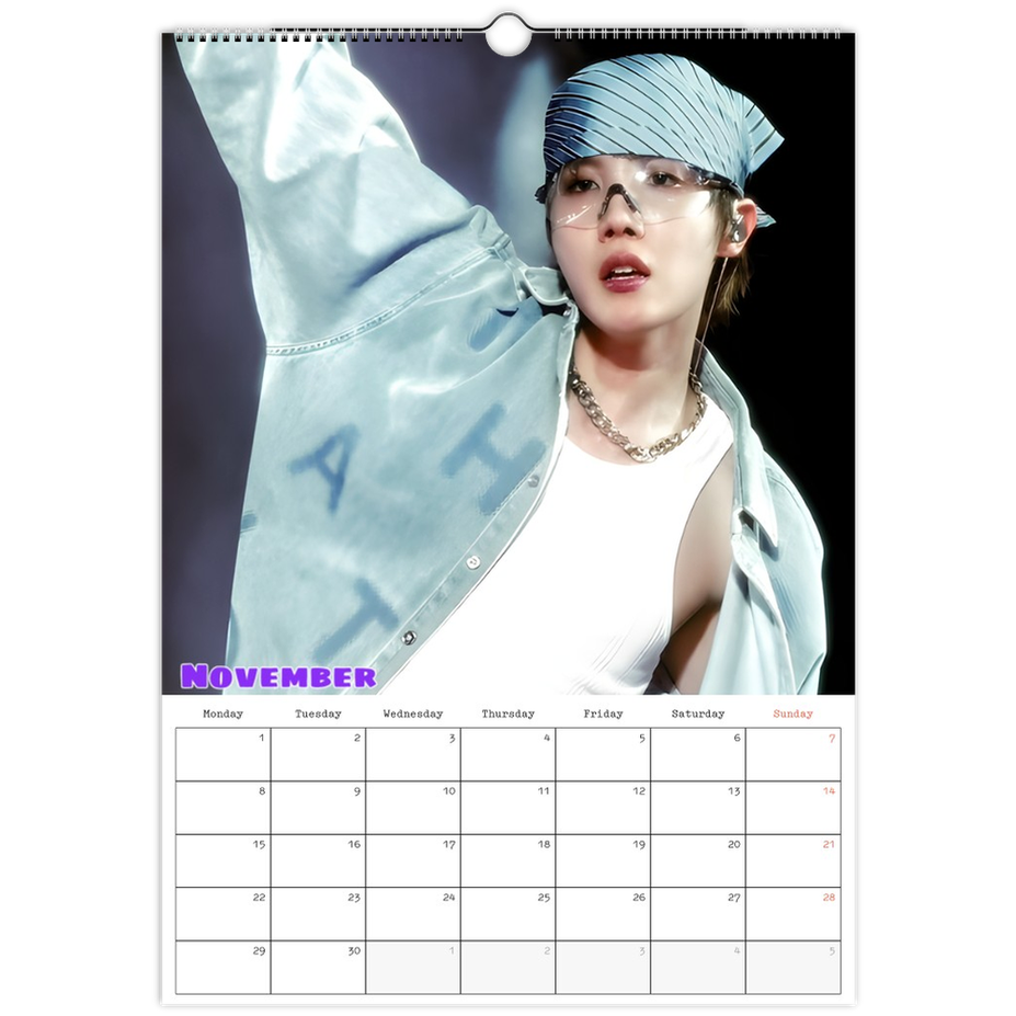 BTS J‑Hope Calendar 2027 November page