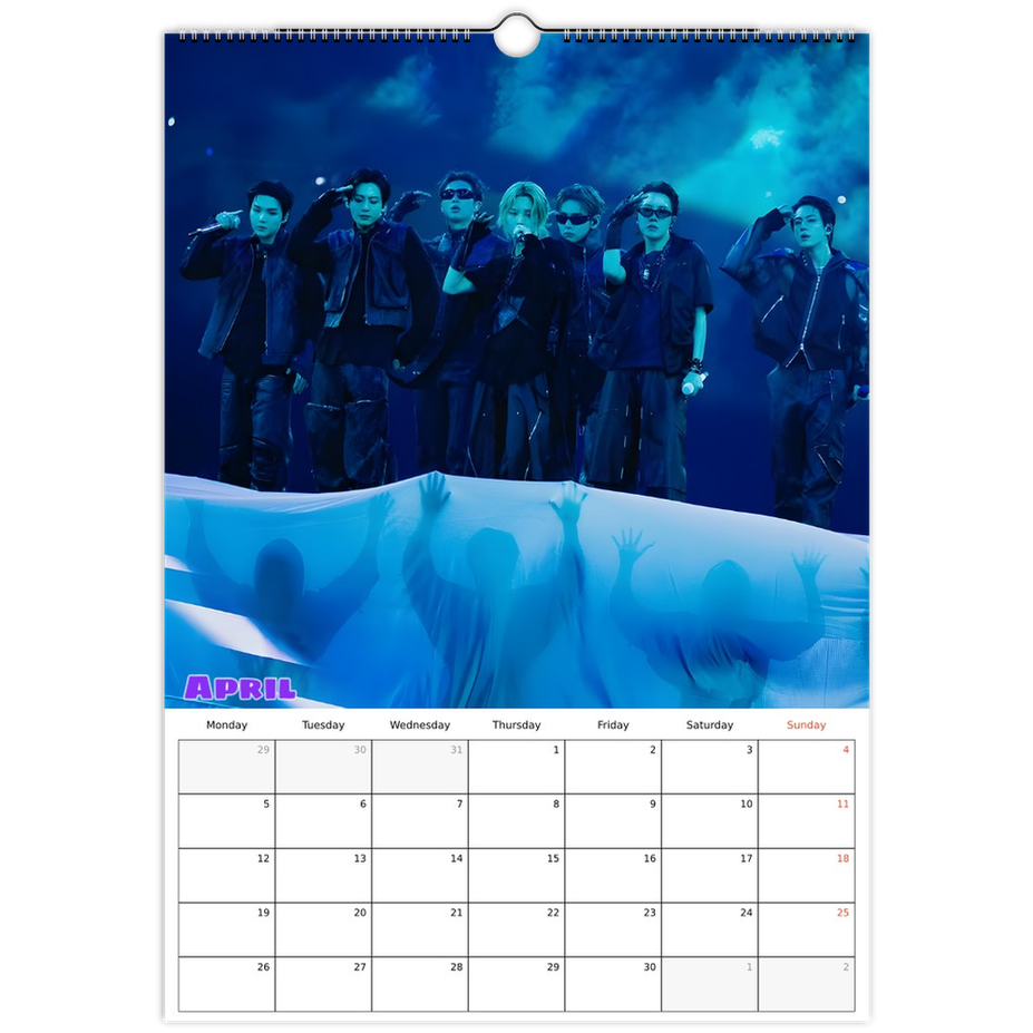 BTS  Calendar 2027 April page