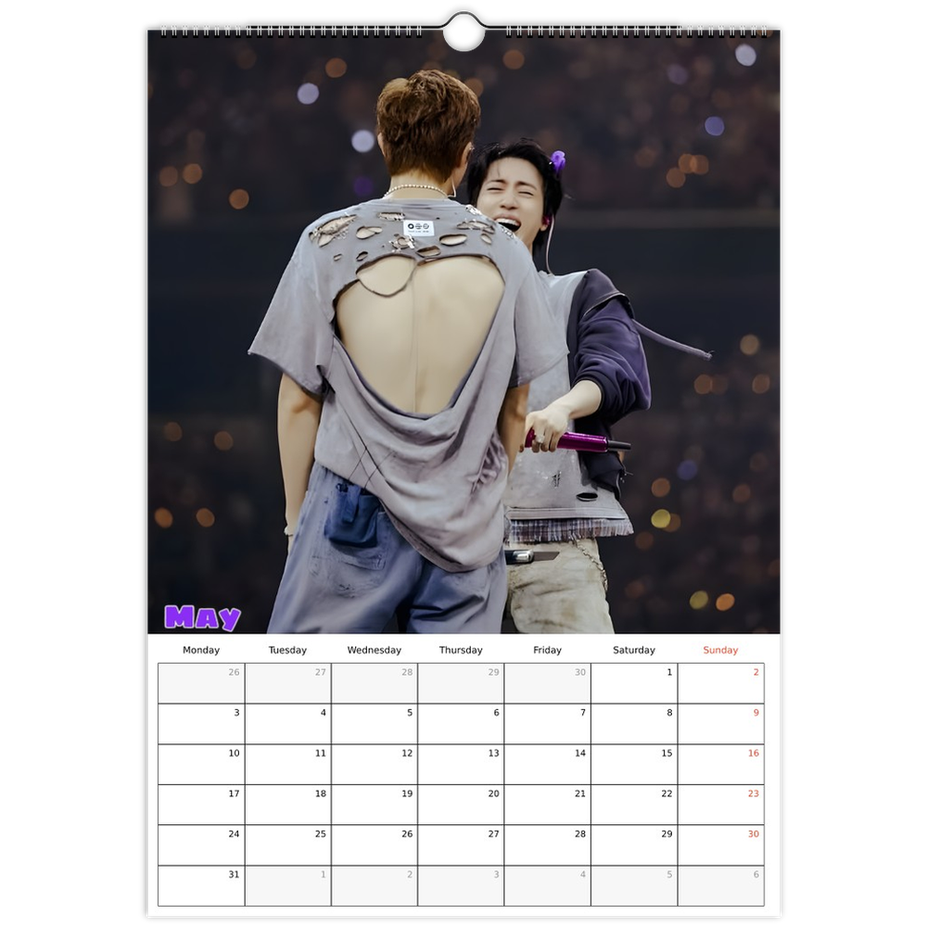 BTS  Calendar 2027 May page