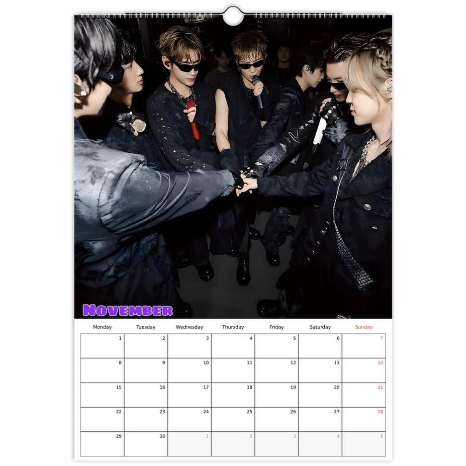 BTS  Calendar 2027 November page