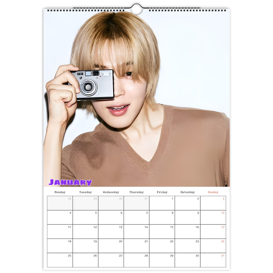 BTS Jimin Calendar January portrait