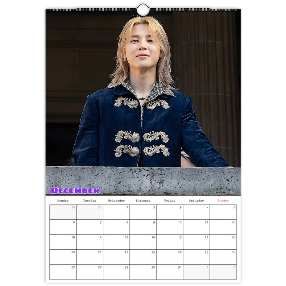 BTS Jimin Calendar December portrait