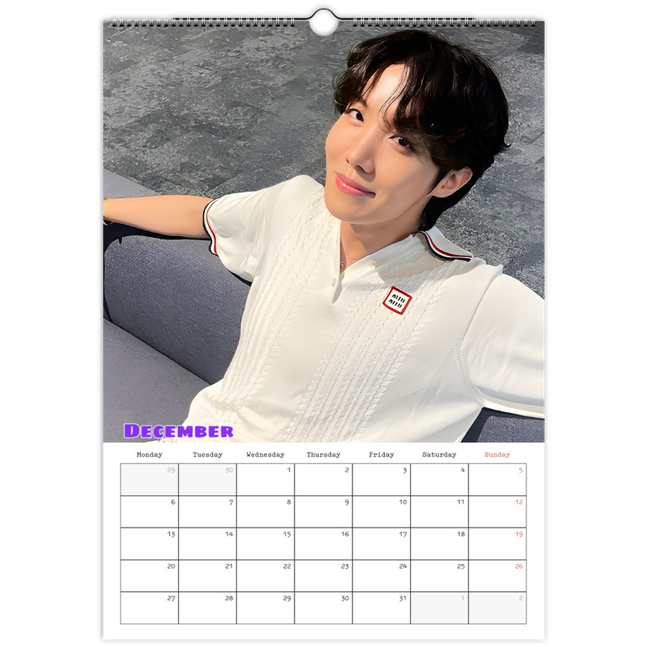 BTS J‑Hope Calendar December portrait