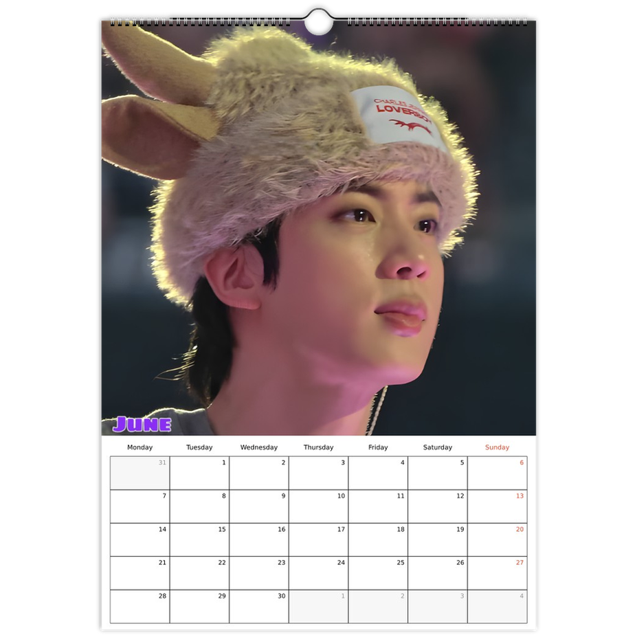 BTS Jin Calendar 2027 June page
