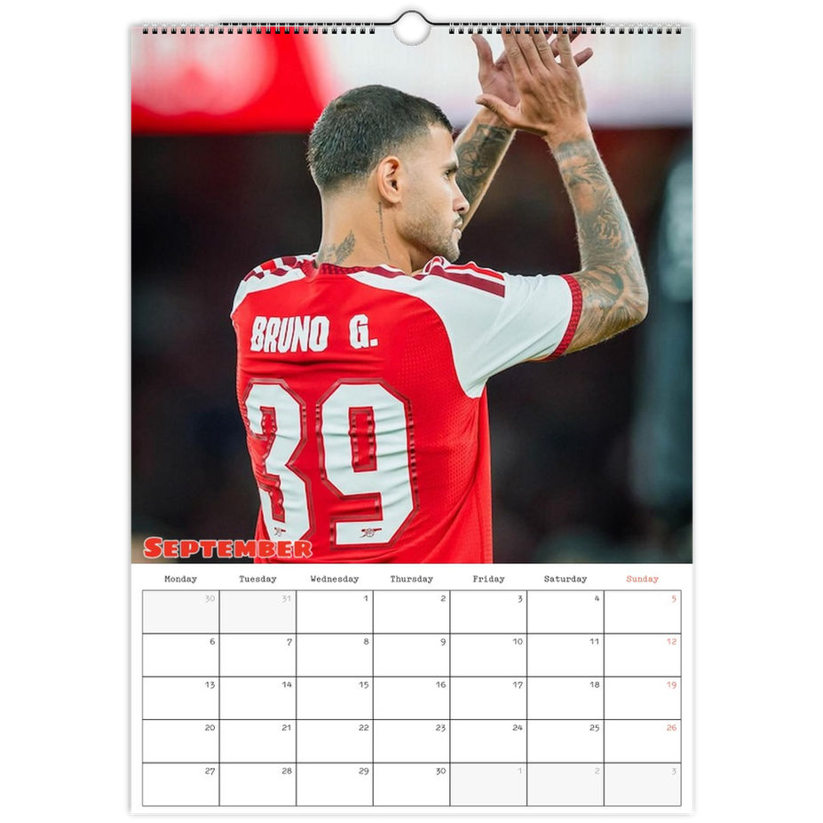 Arsenal Calendar September page
