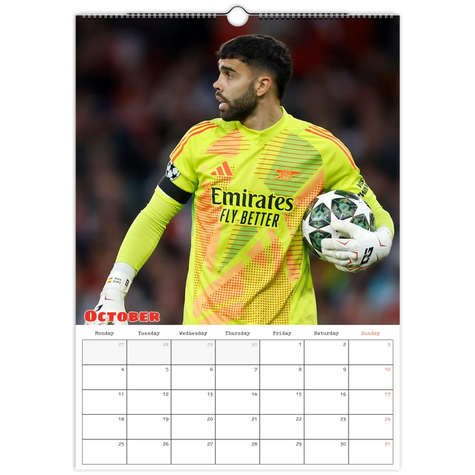Arsenal Calendar October page