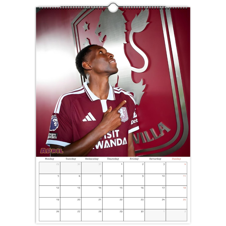 Aston Villa Calendar April page