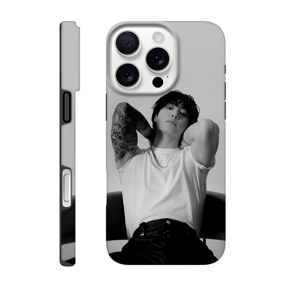 BTS Jungkook iPhone tough case with dual‑layer protection