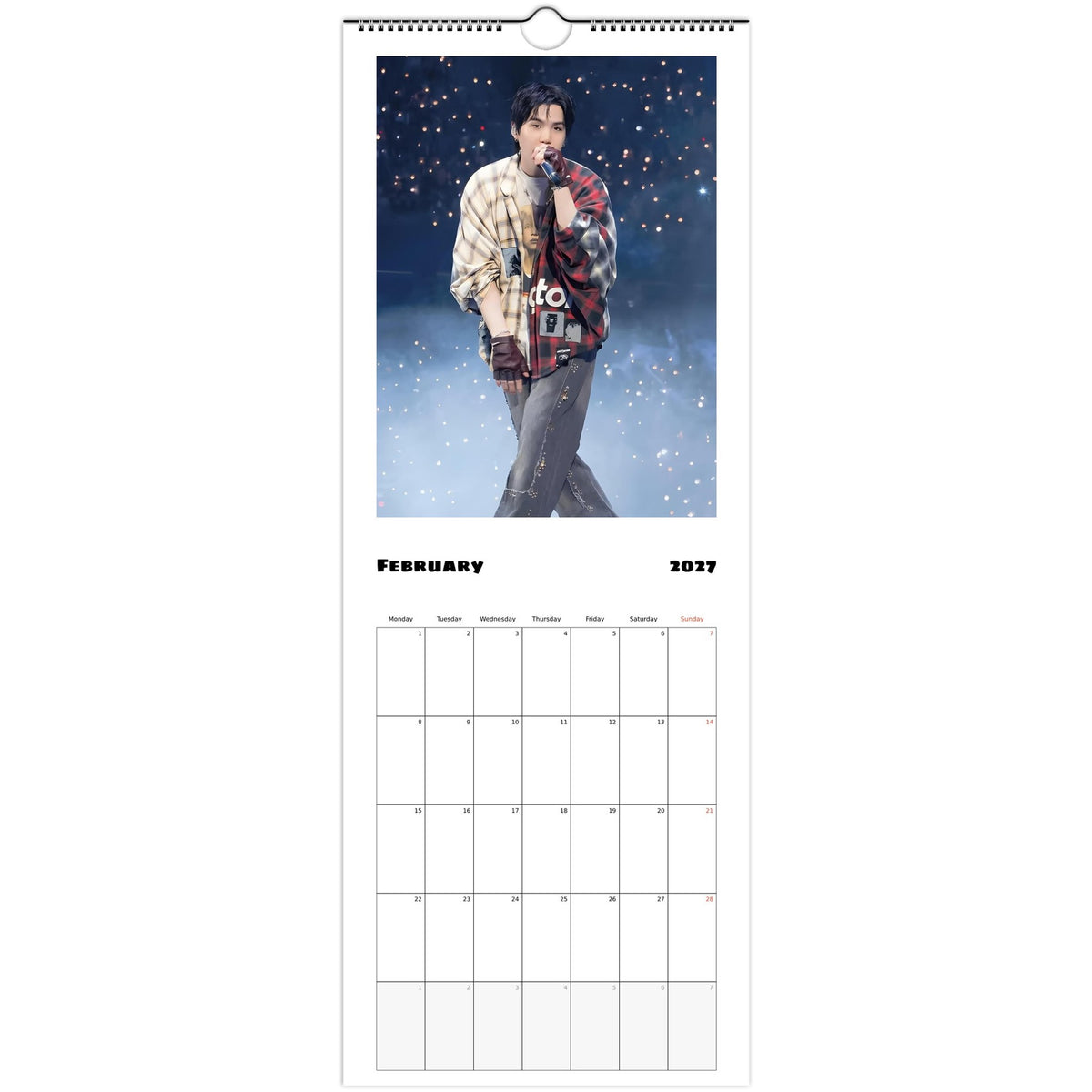 BTS SUGA Calendar February page