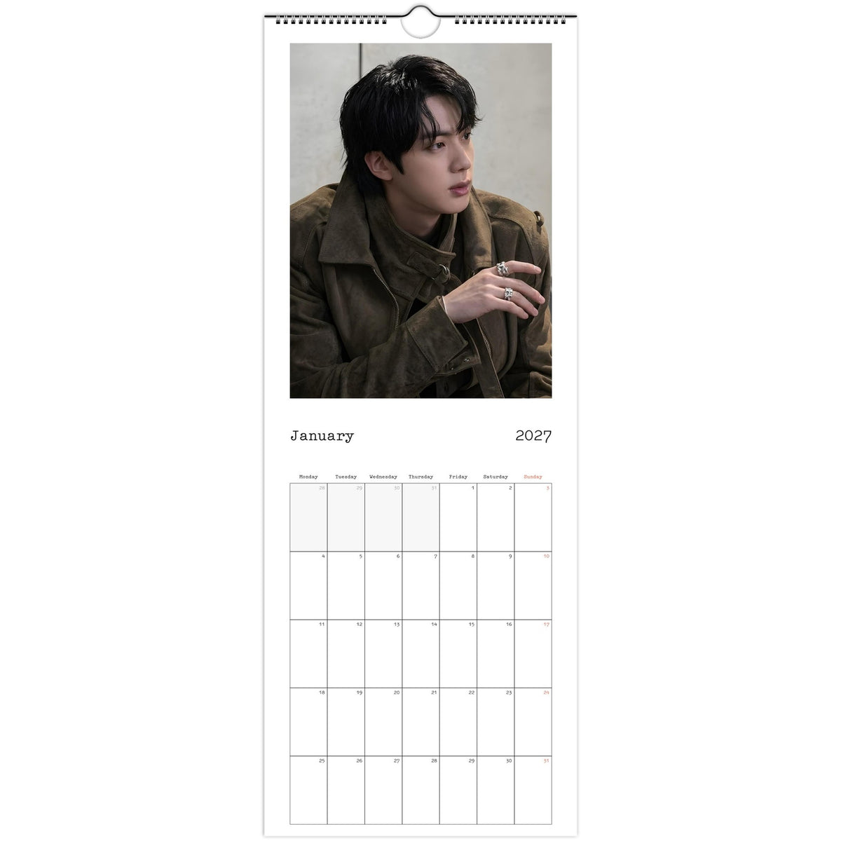 BTS Jin Calendar January portrait