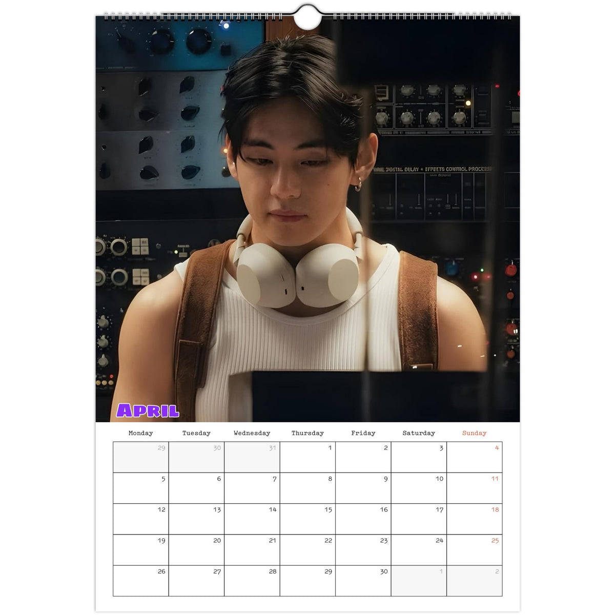 BTS Taehyung calendar April portrait