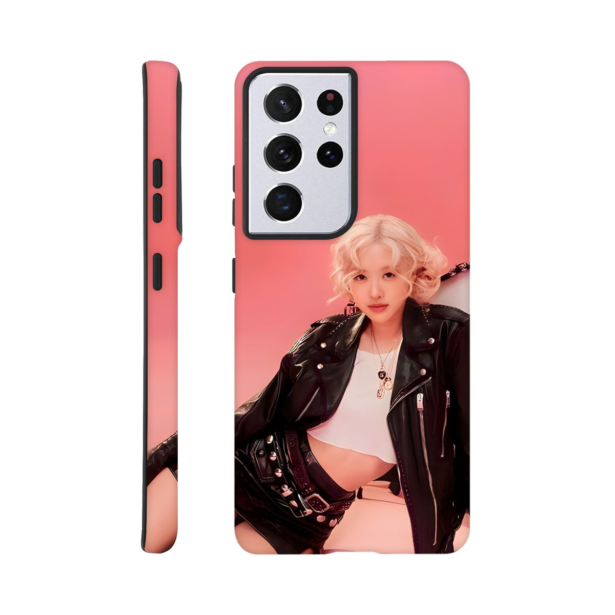 Rosé Samsung case with reinforced dual‑layer defence
