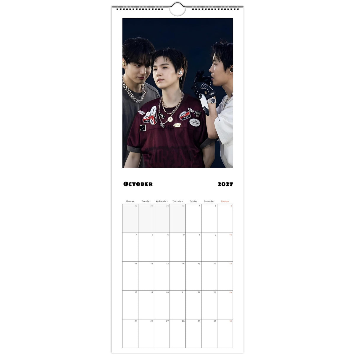 BTS SUGA Calendar October page