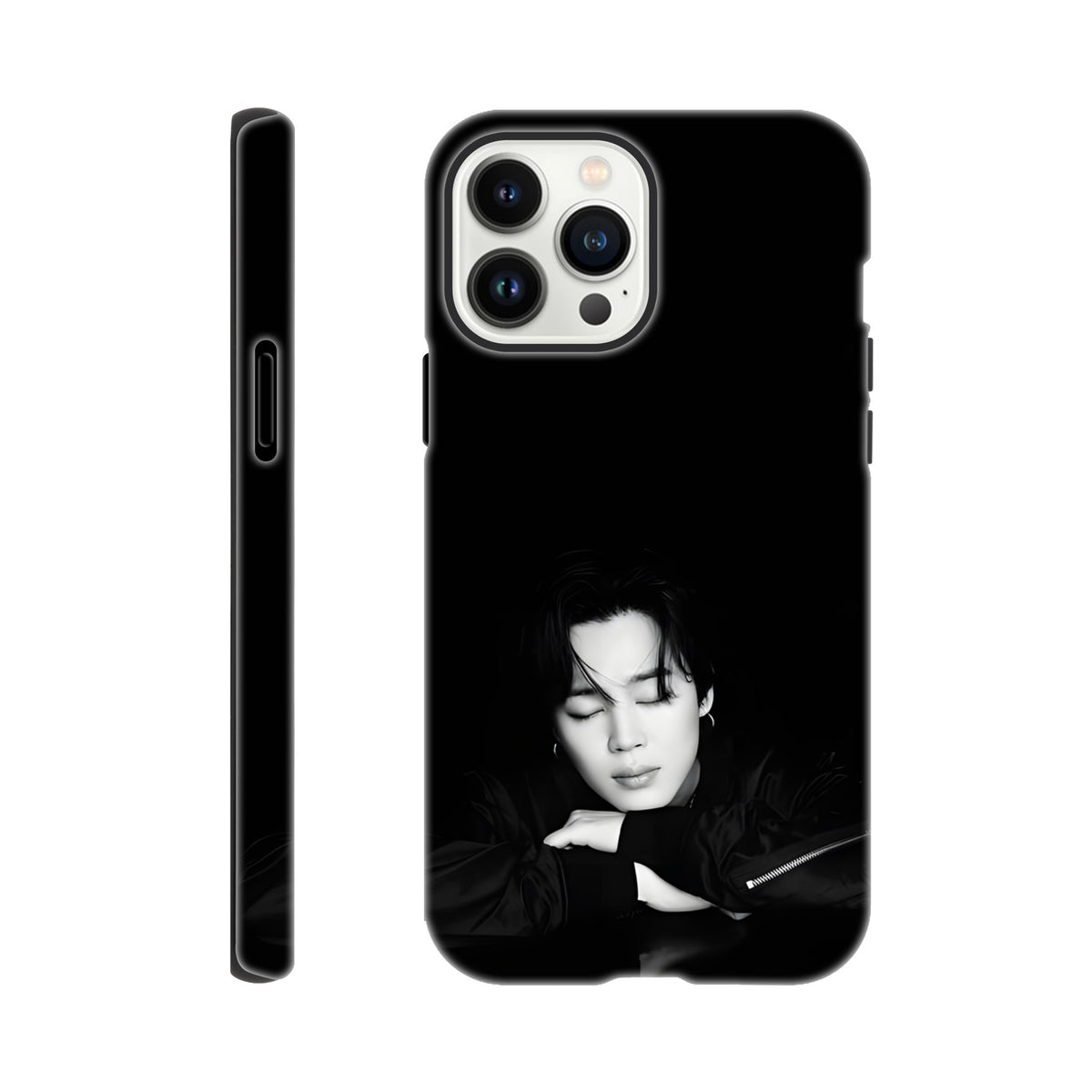 Jimin iPhone cover with tough dual‑layer build