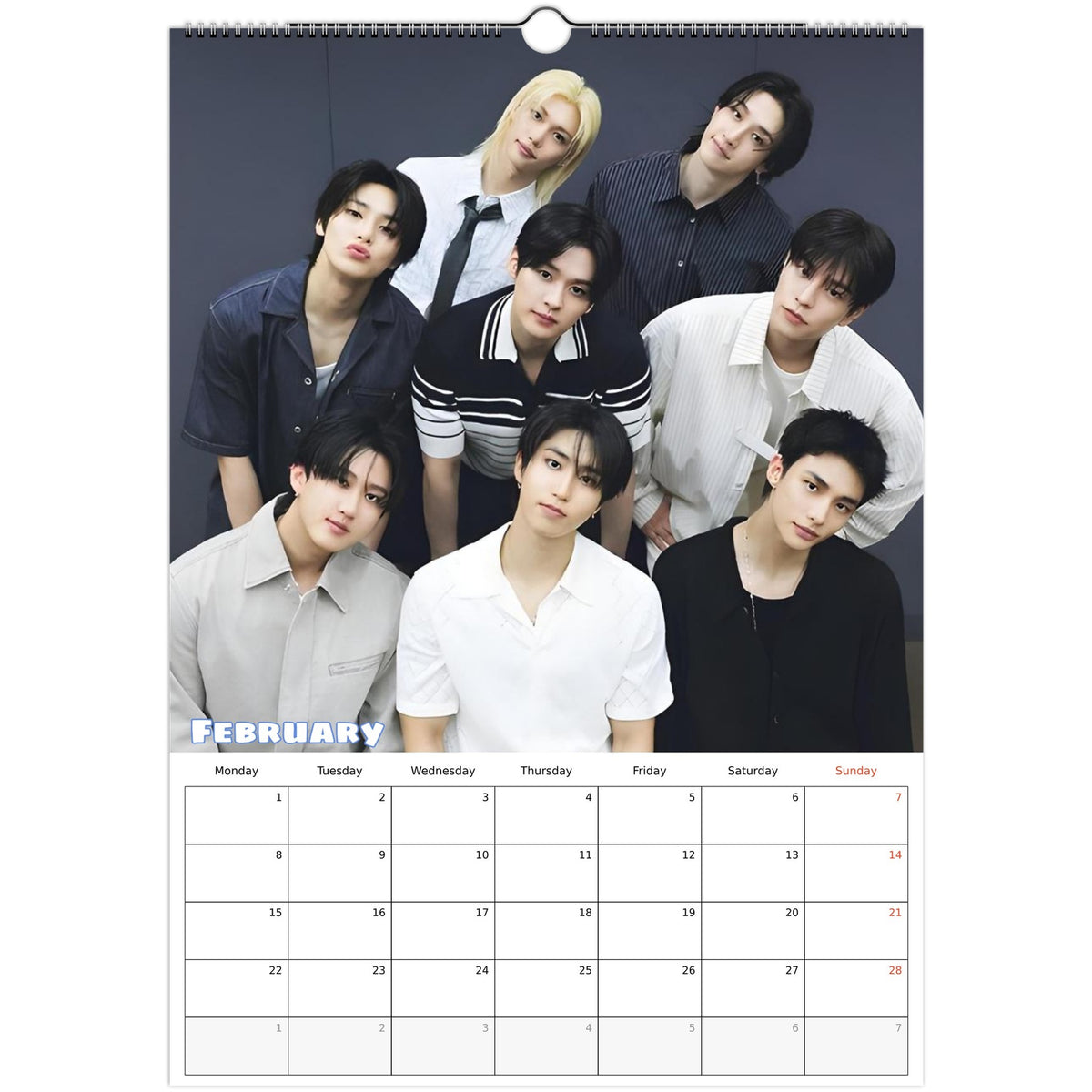 Stray Kids calendar 2027 February photo