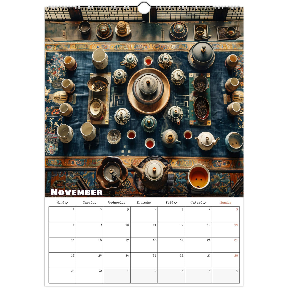 Tea Lovers Calendar 2027 November photo
