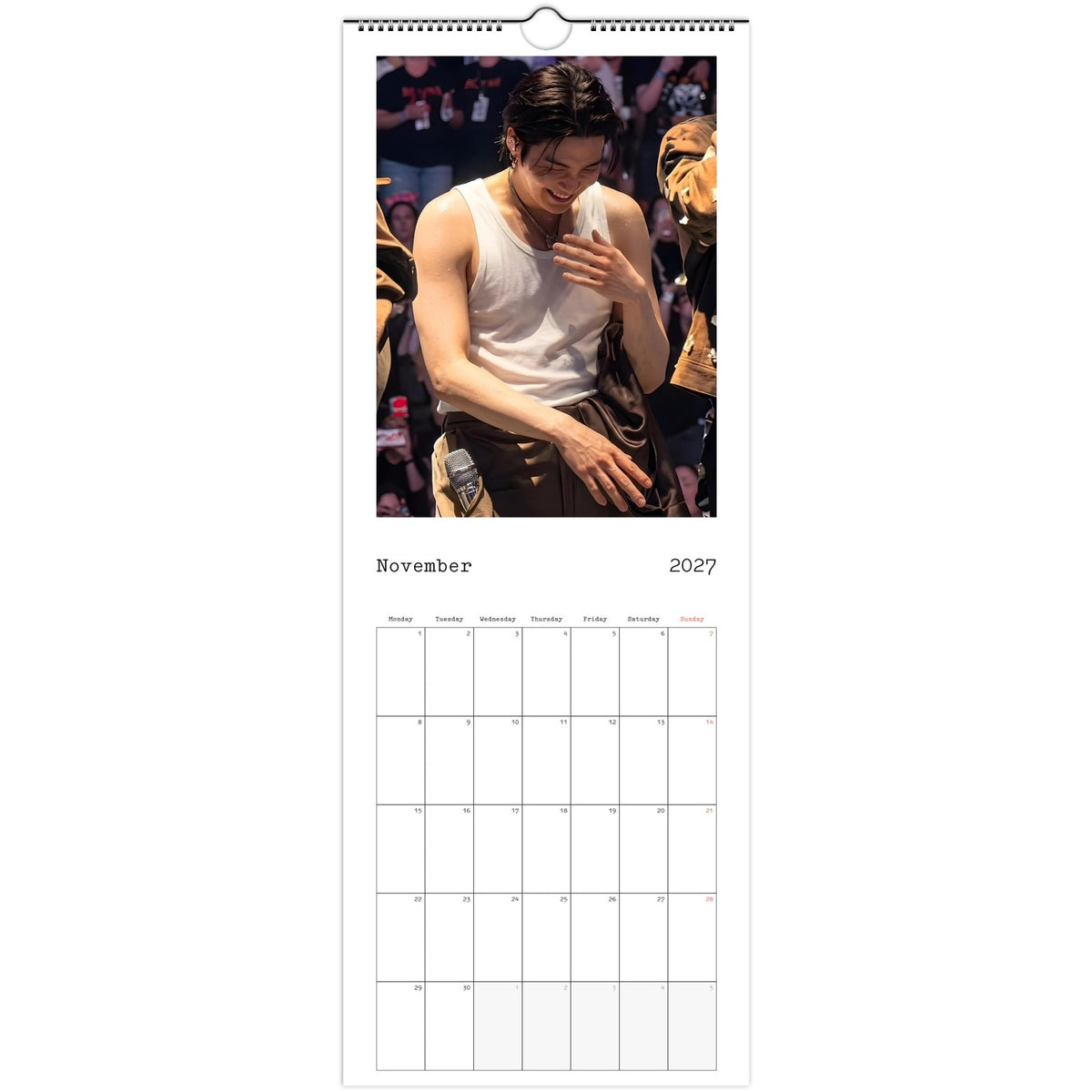 BTS Suga (Yoongi) calendar November portrait