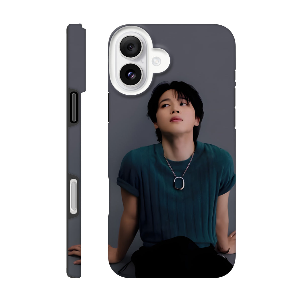 Dual‑layer Jimin phone case offering strong drop protection