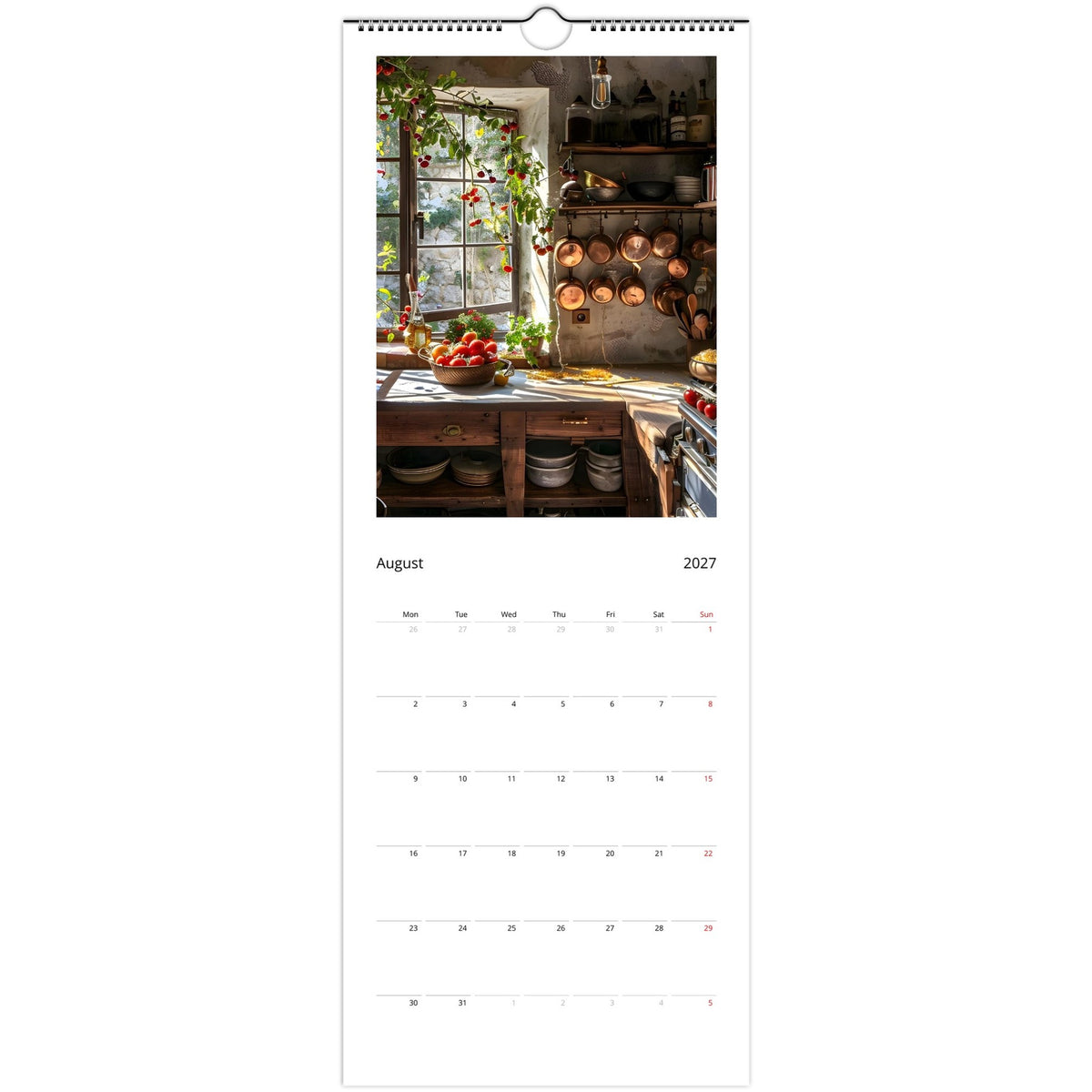 Off‑Grid Living 2027 calendar August photo