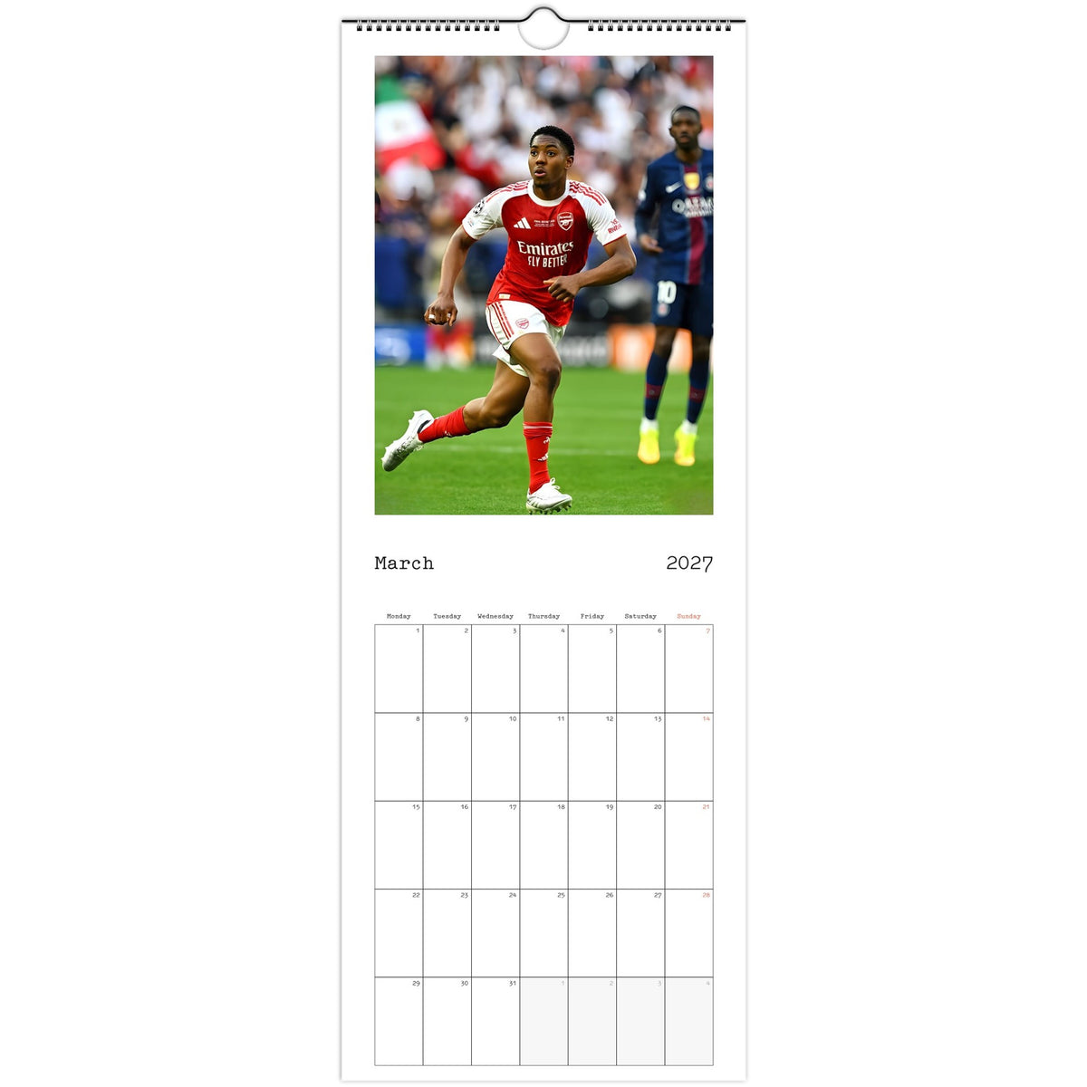 Arsenal Calendar March page