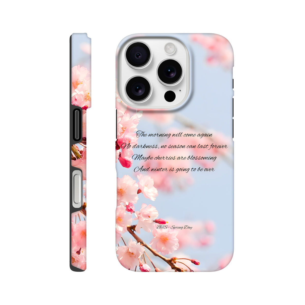 K‑pop fan tough phone case with Spring Day style artwork
