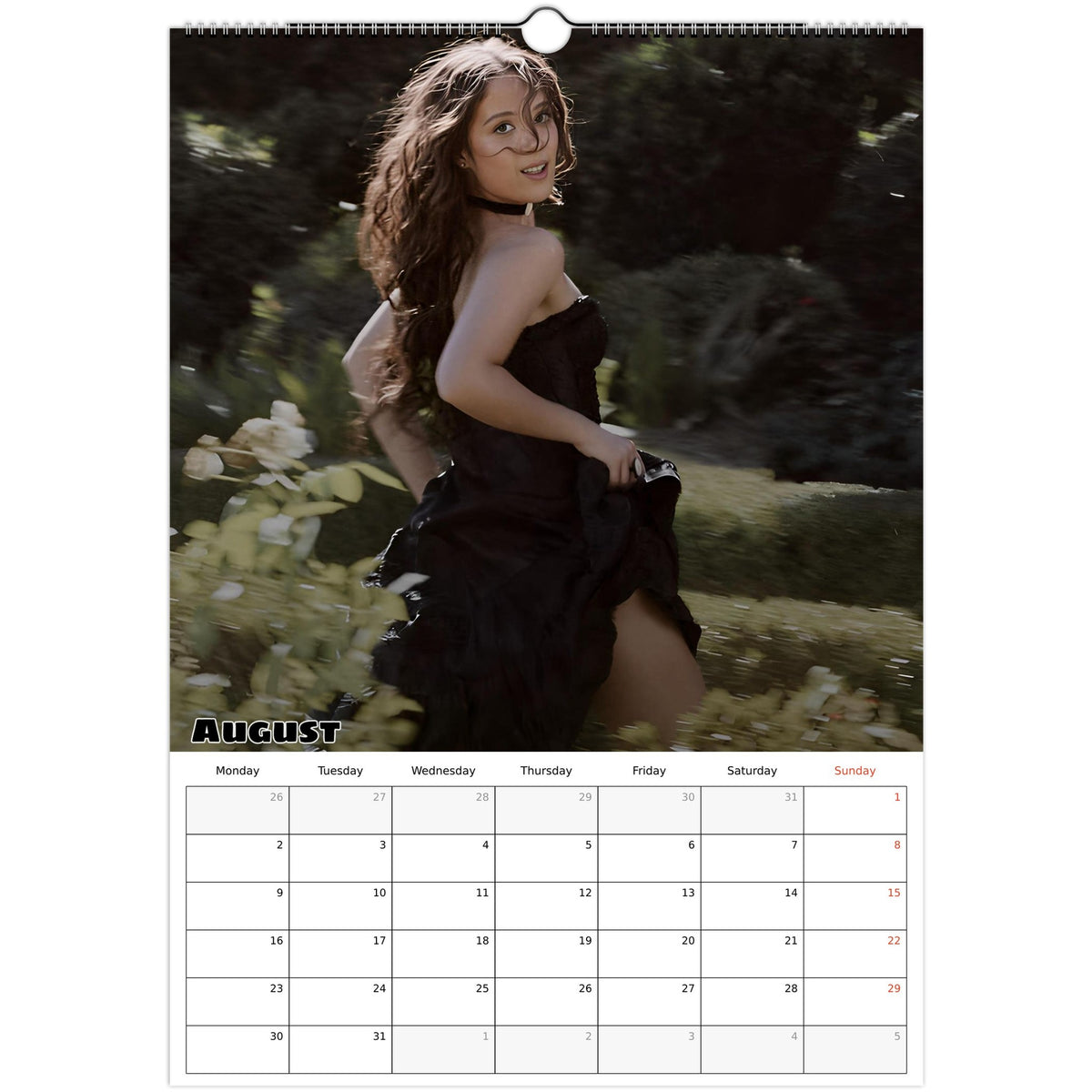 August 2027 page in Laufey A3 wall calendar