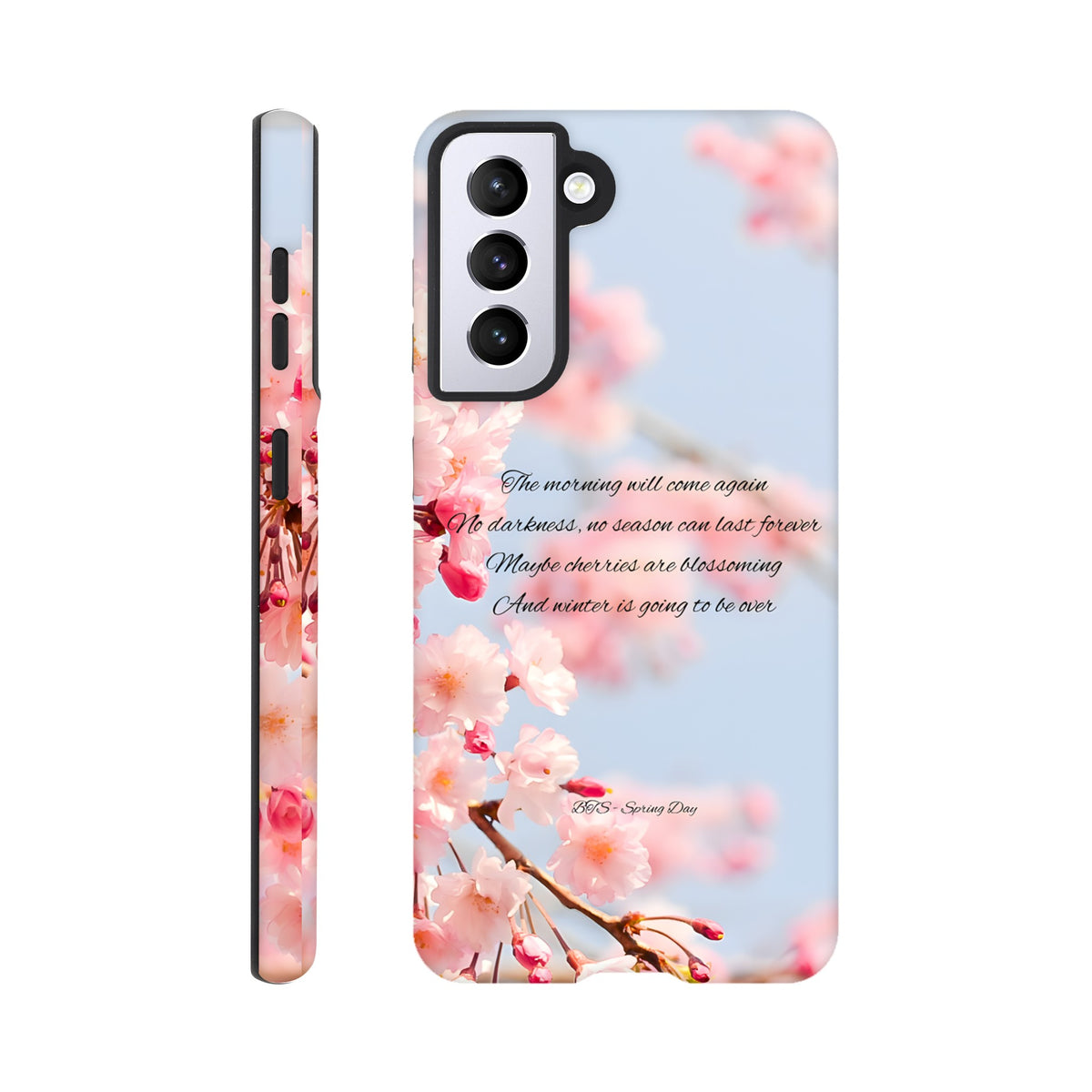 Protective Samsung case with BTS Spring Day themed design