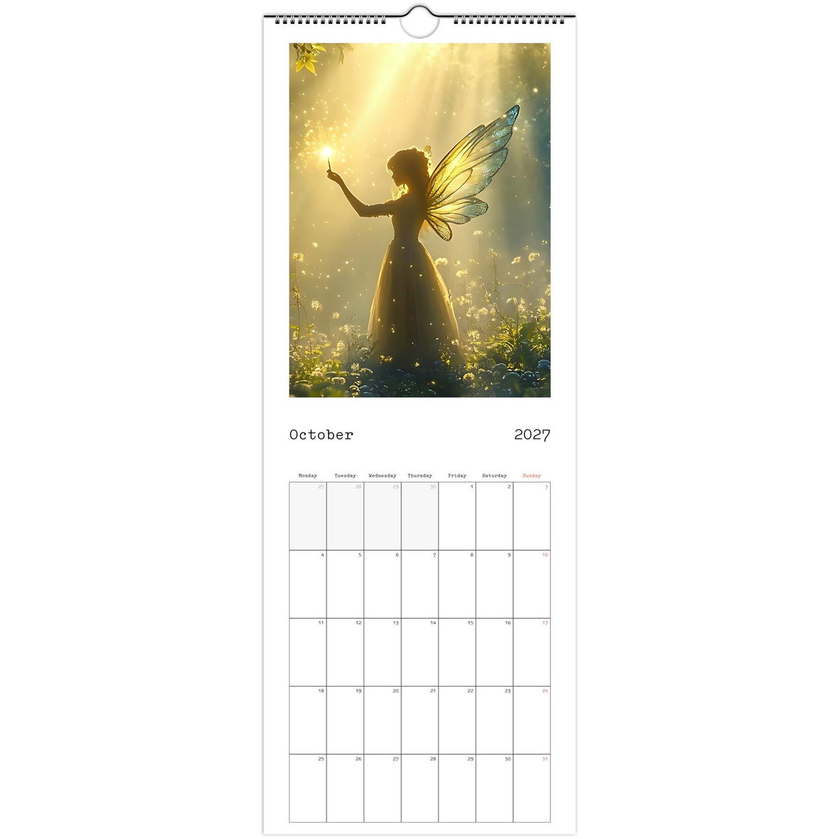 Fairies calendar 2027 October photo