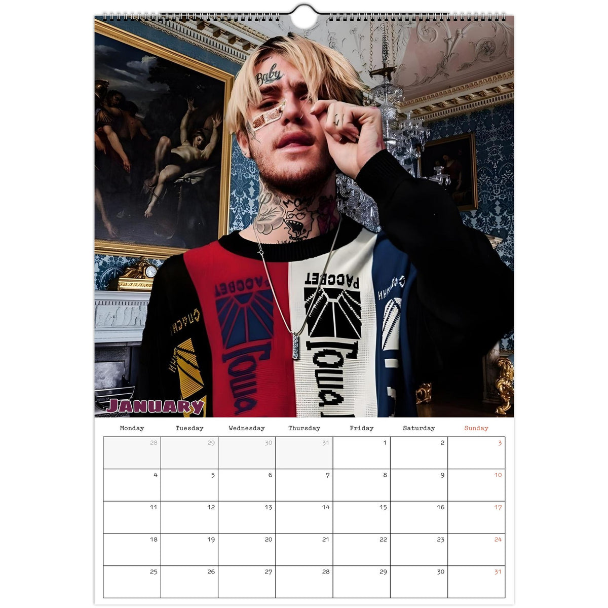 Lil Peep Calendar 2027 January photo