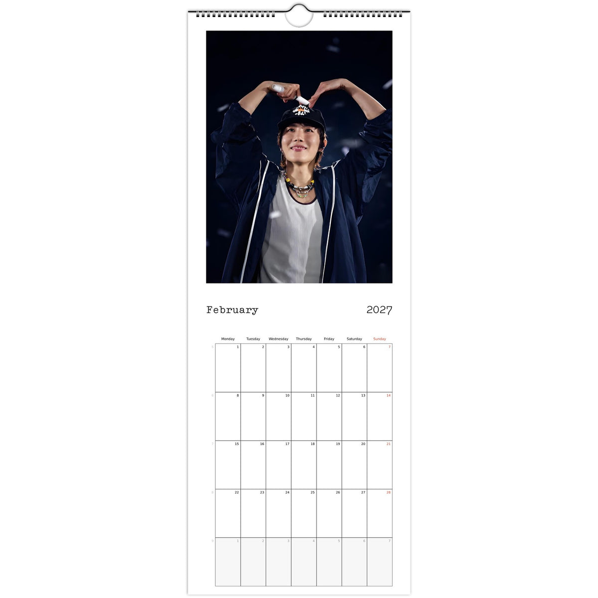 BTS J‑Hope Calendar 2027 February 