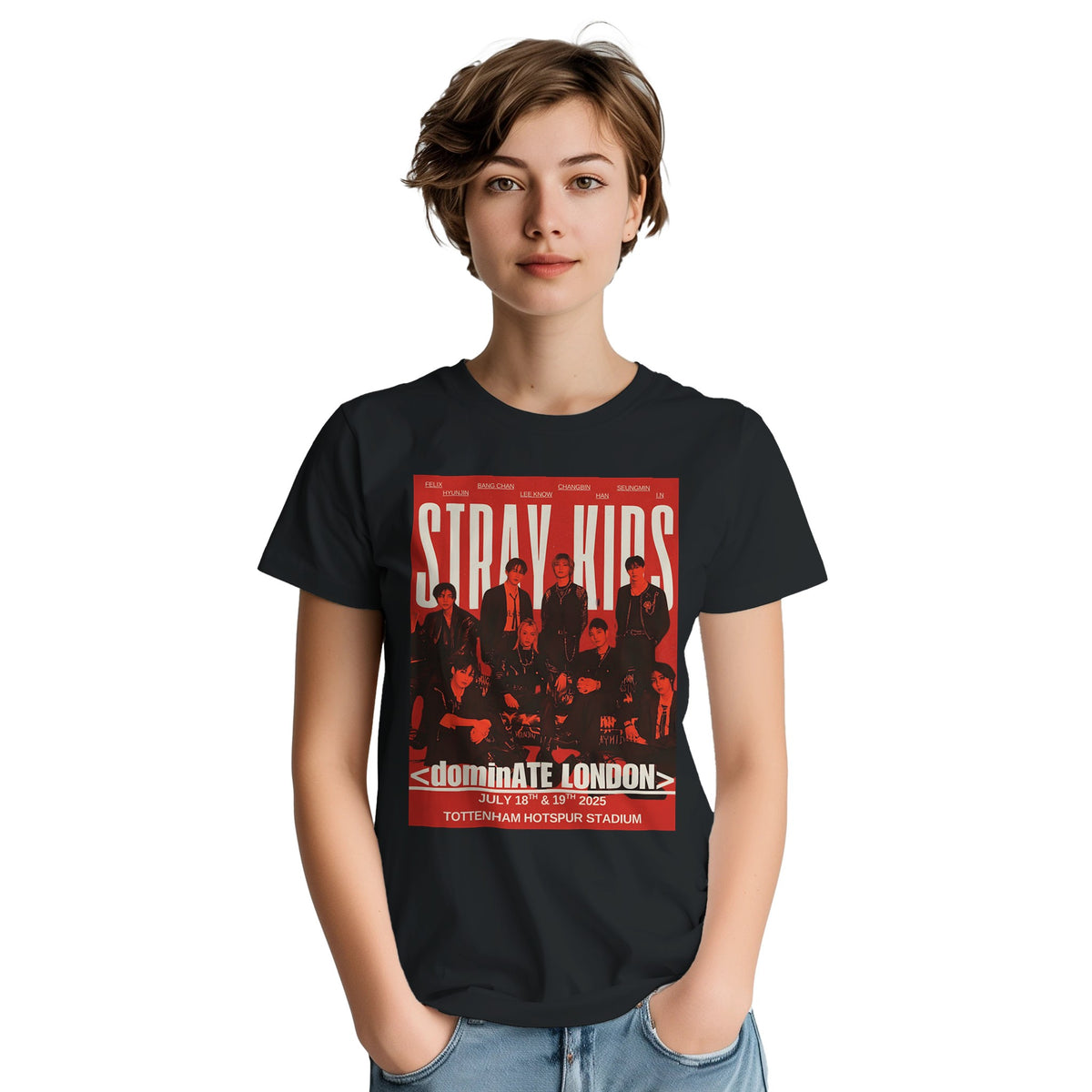 Stray Kids Tottenham Stadium tour tee
