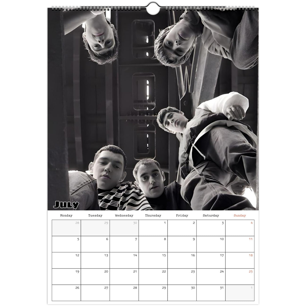 July page of Oasis 2027 A3 wall calendar