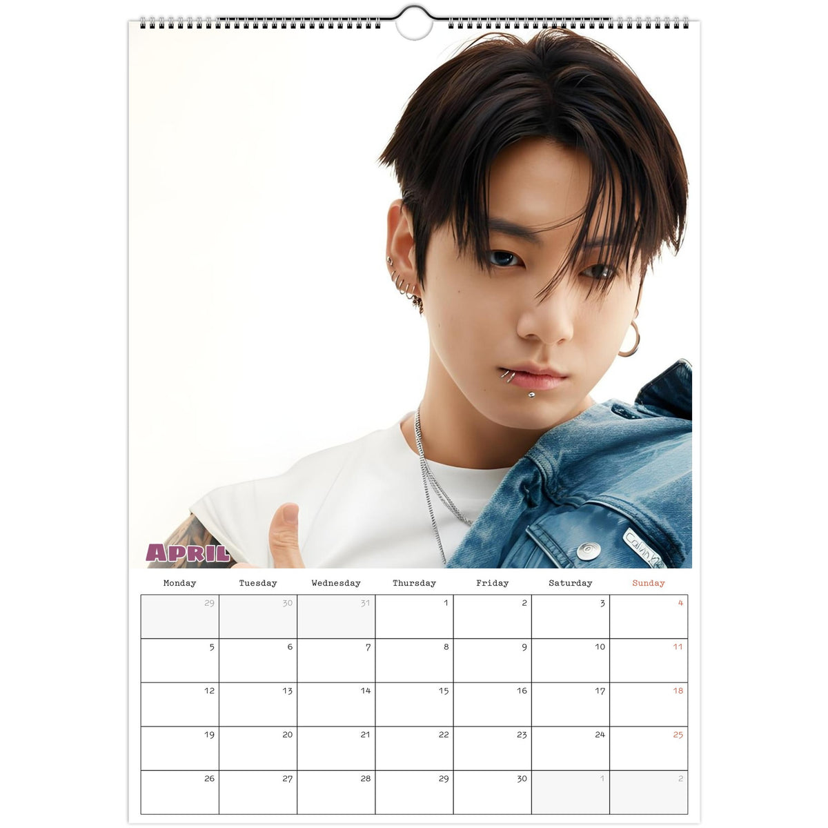 Jungkook Calendar 2027 April photo