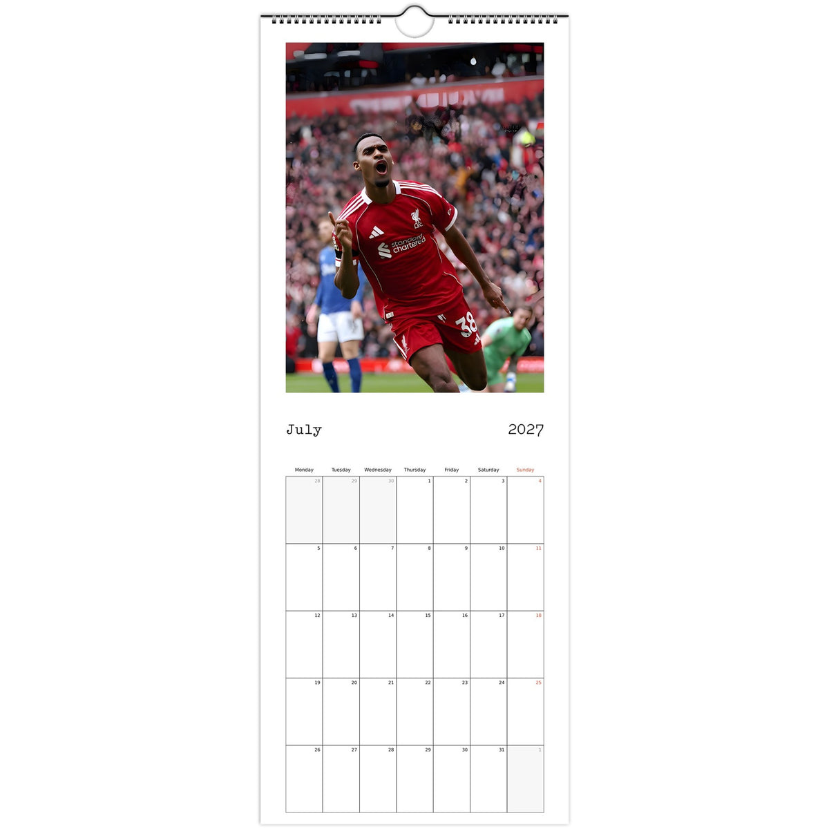 Liverpool Calendar July page