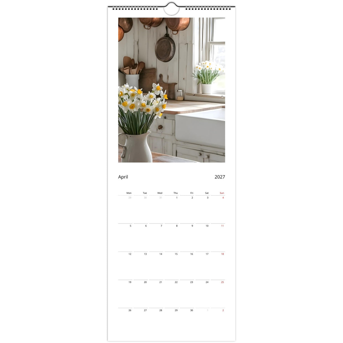 Off‑Grid Living 2027 calendar April photo