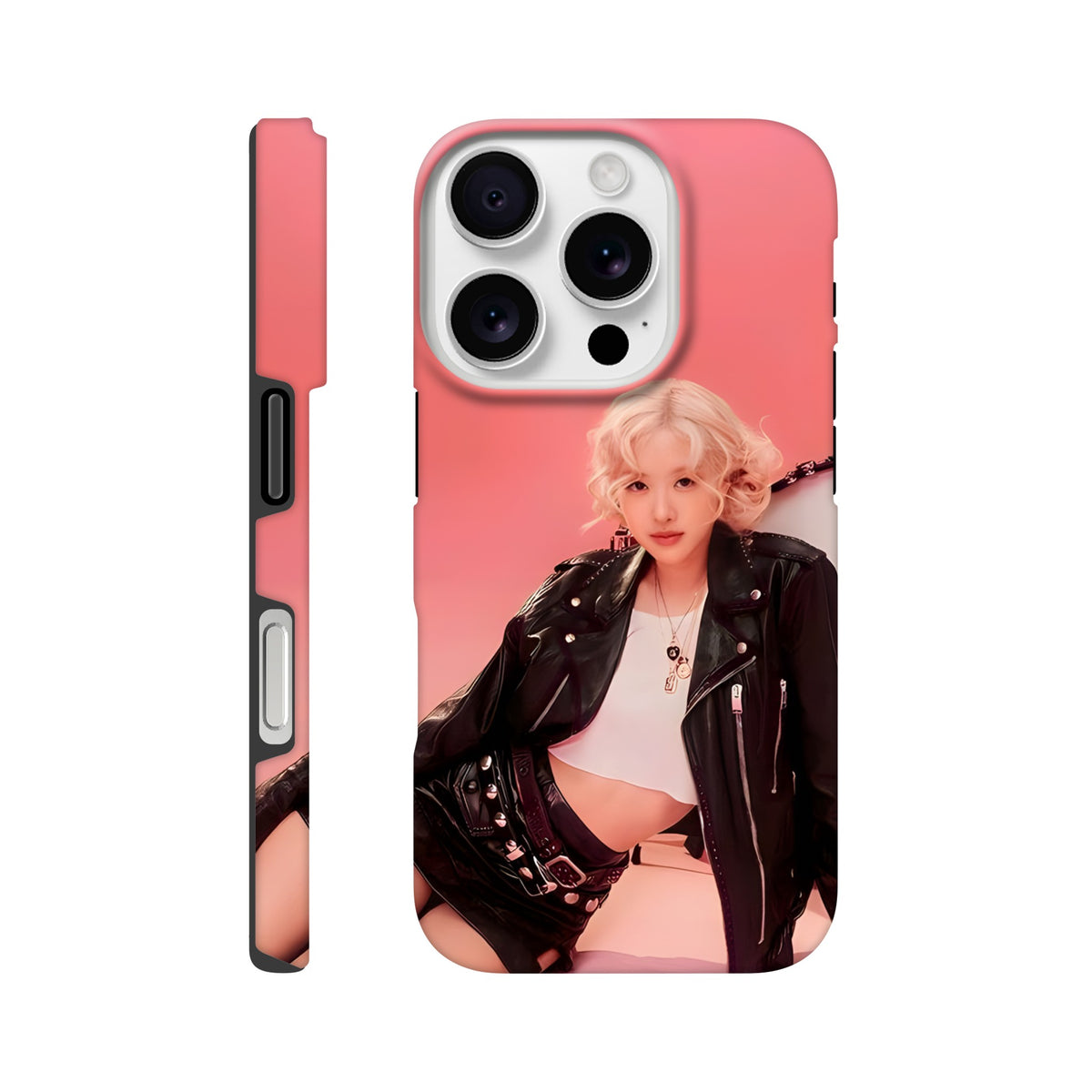 Rosé iPhone tough case with premium dual‑layer build