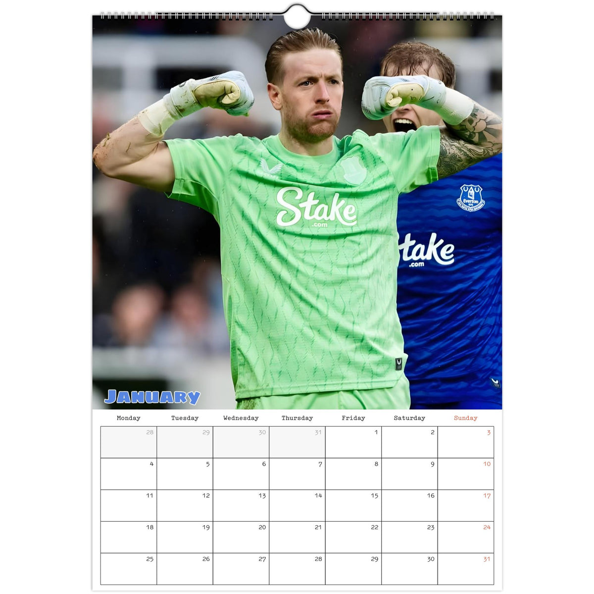 January Everton Calendar photo