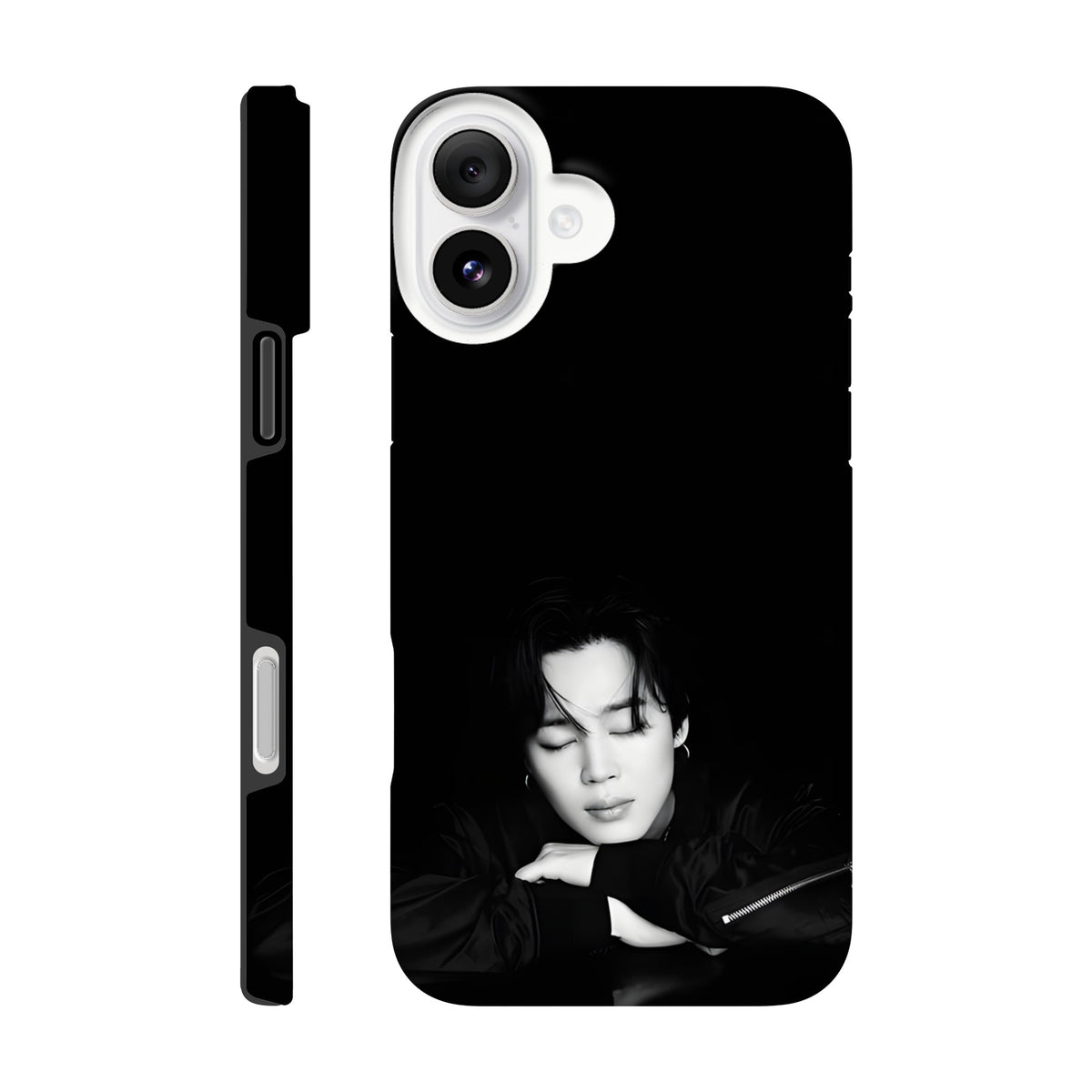 Dual‑layer Jimin phone case offering strong drop protection