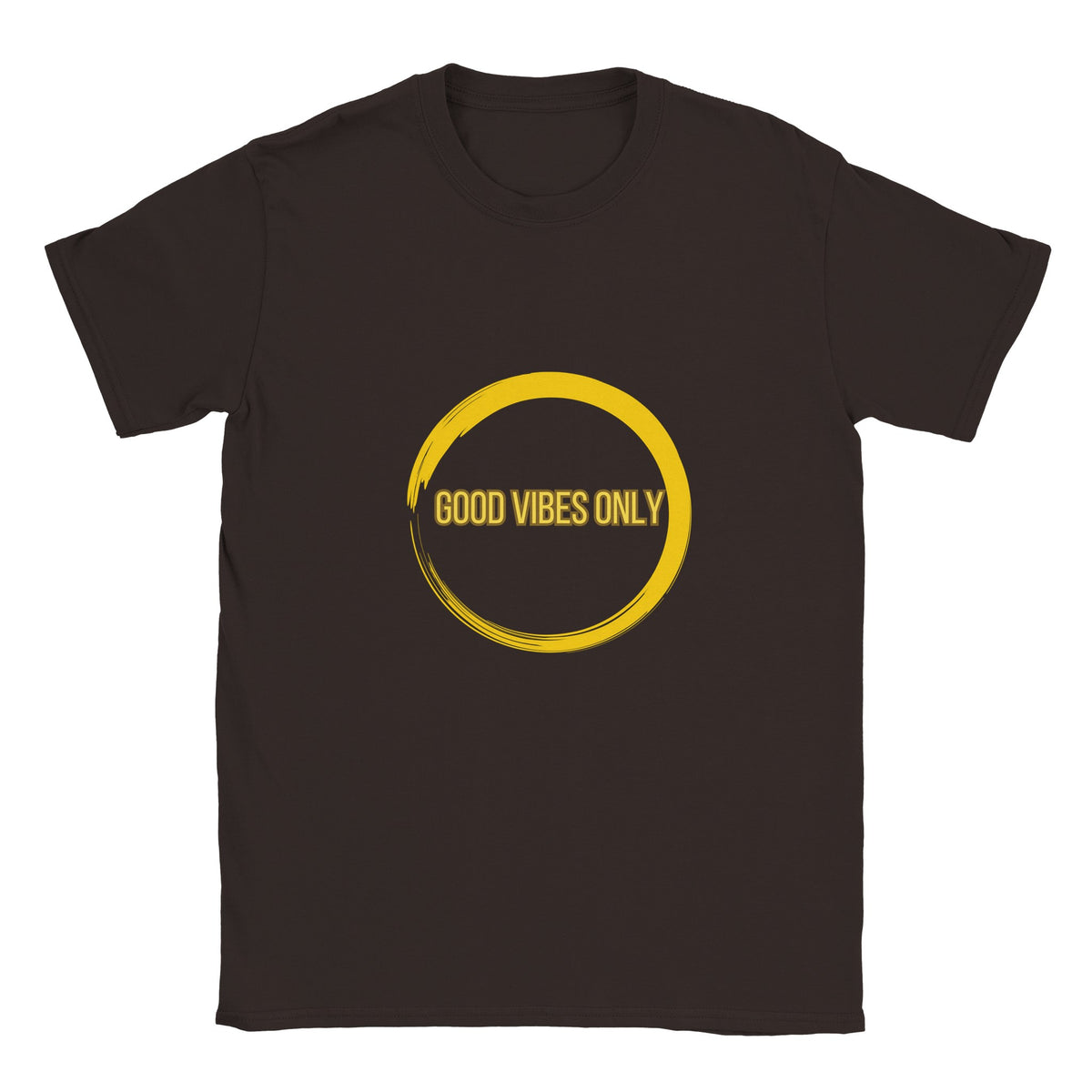 Positive affirmation T‑shirt with motivational Good Vibes text