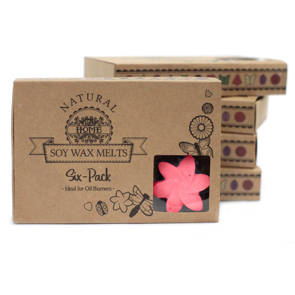 Soy wax melts in Classic Rose scent ready for use in a wax burner