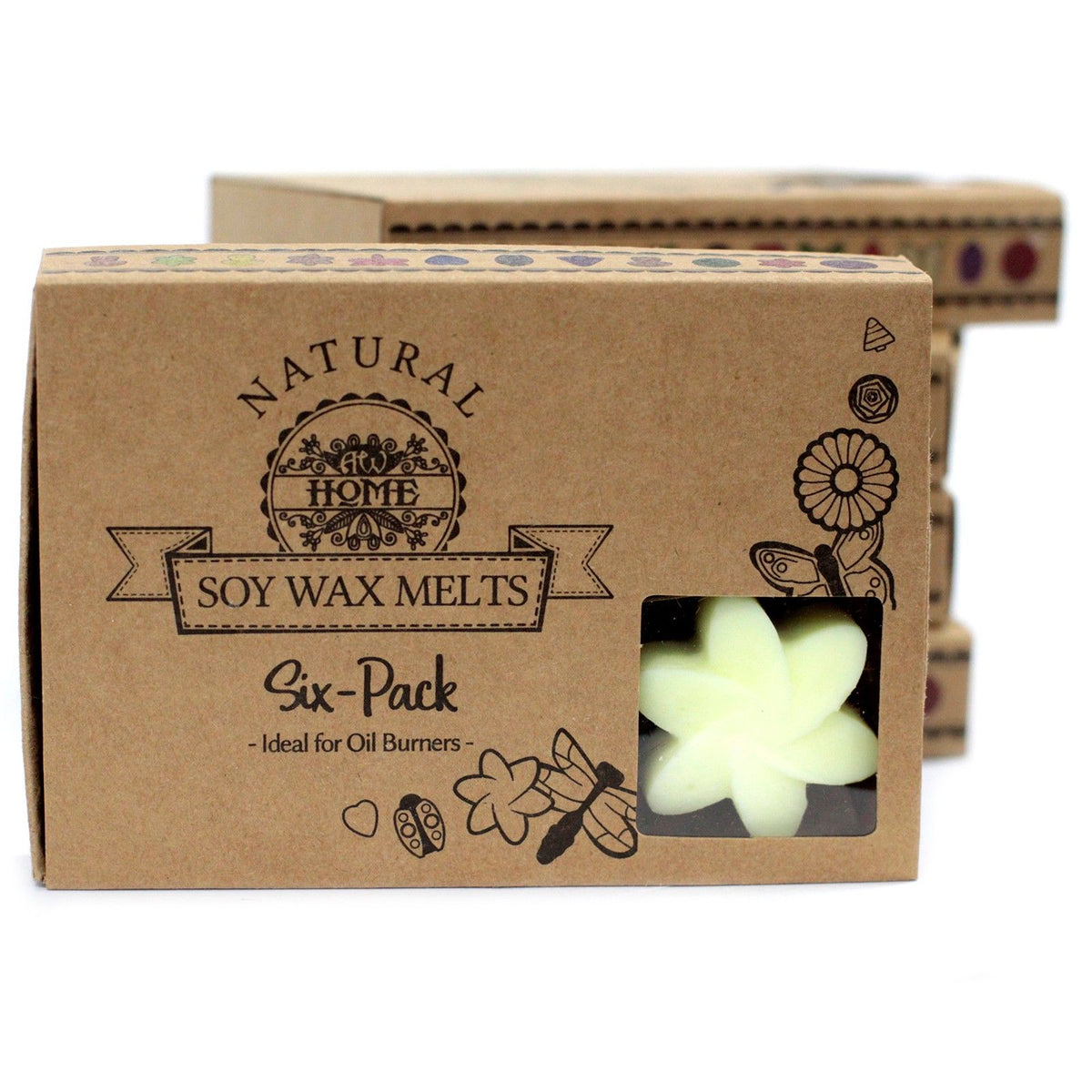Box of six Lemon Harvest soy wax melts in matchbox packaging
