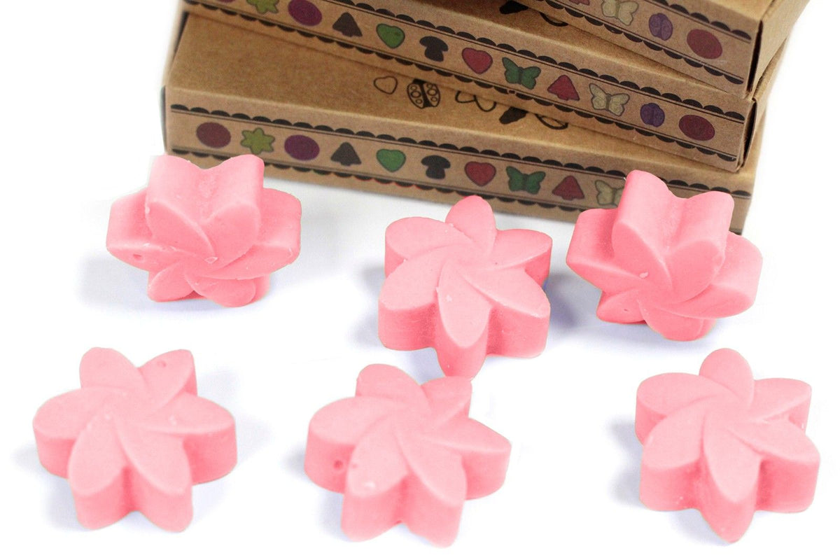 Close‑up of Classic Rose soy wax melts showing smooth natural finish