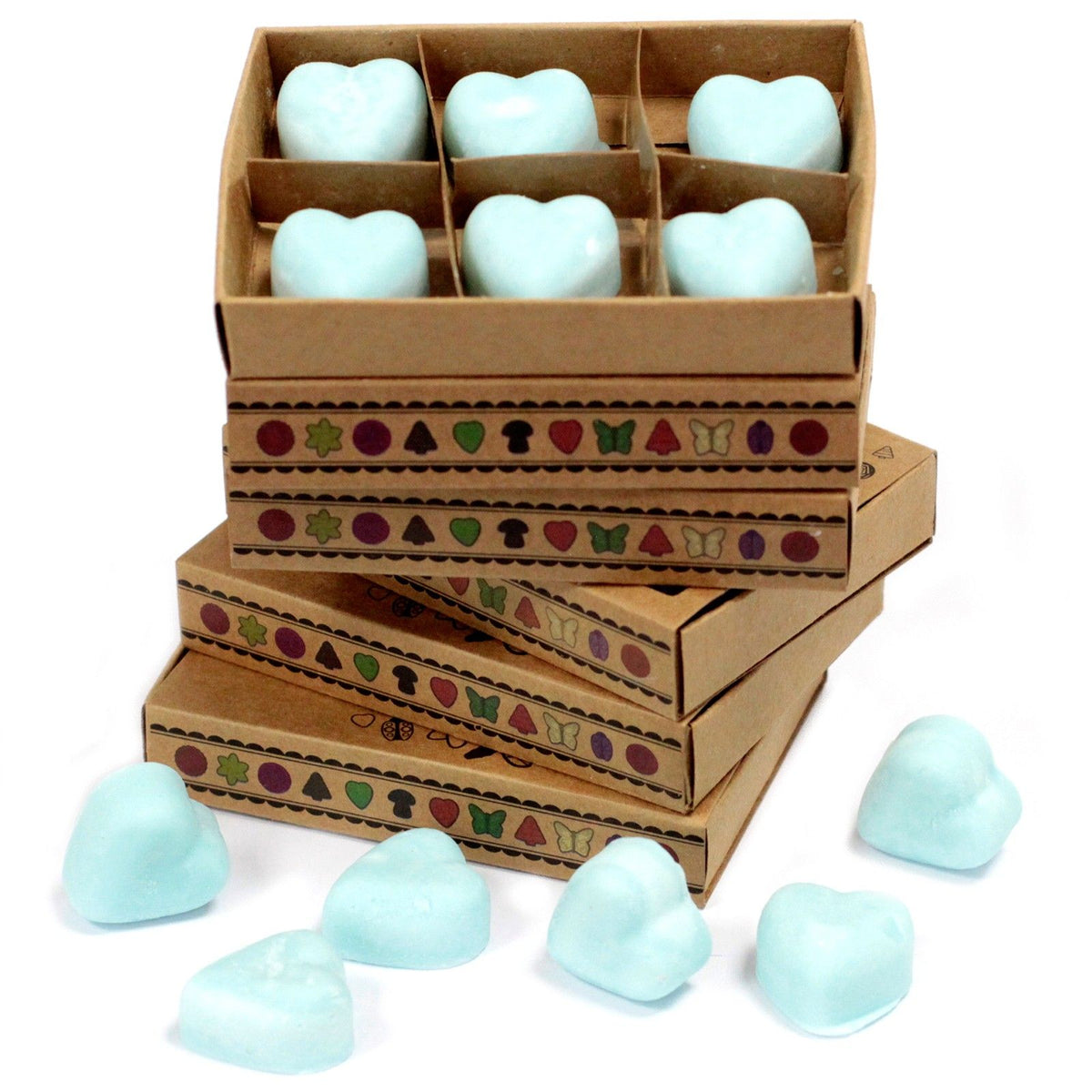 Premium scented soy wax melts showing smooth texture and clean finish