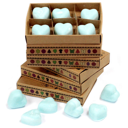 Premium scented soy wax melts showing smooth texture and clean finish