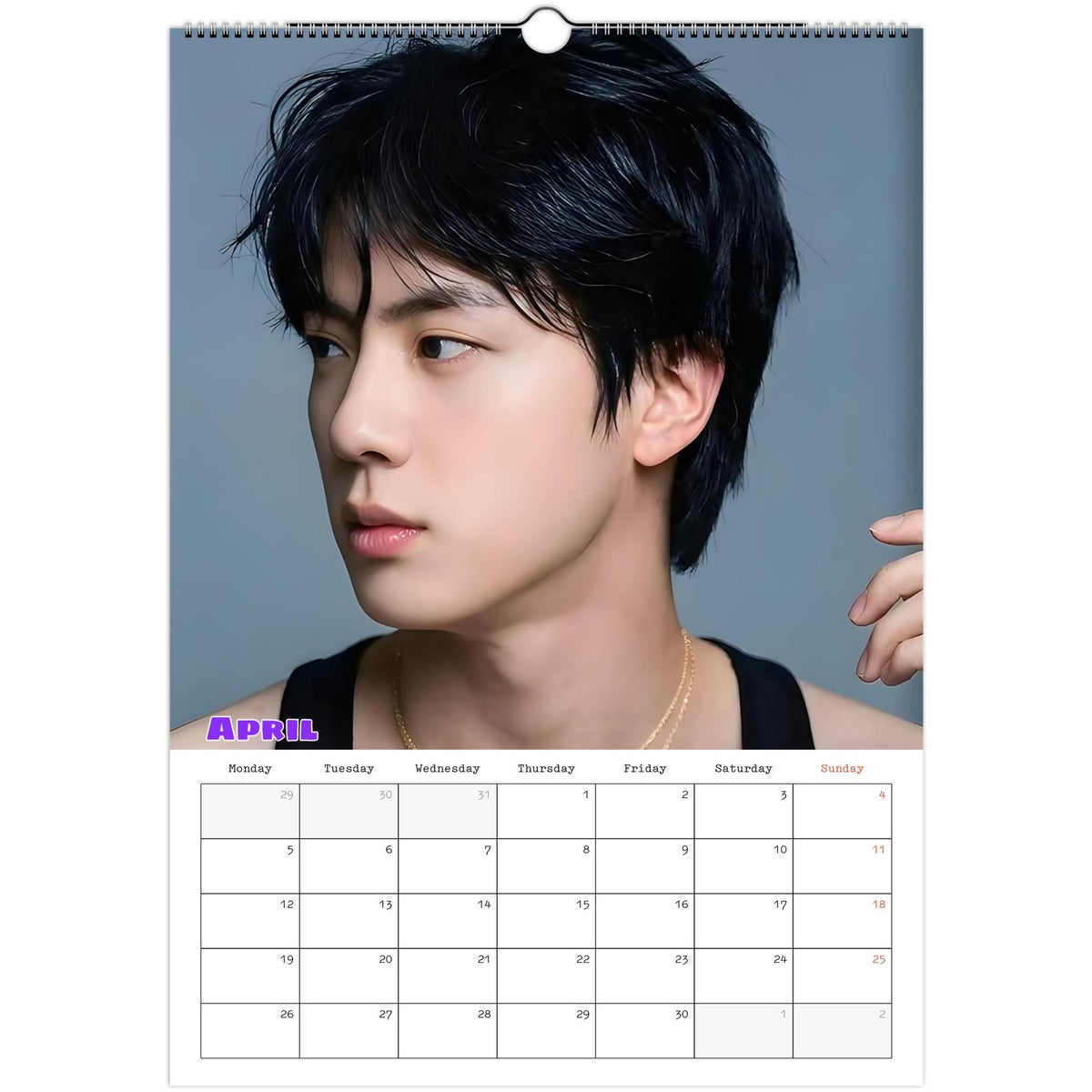 BTS Jin Calendar April portrait