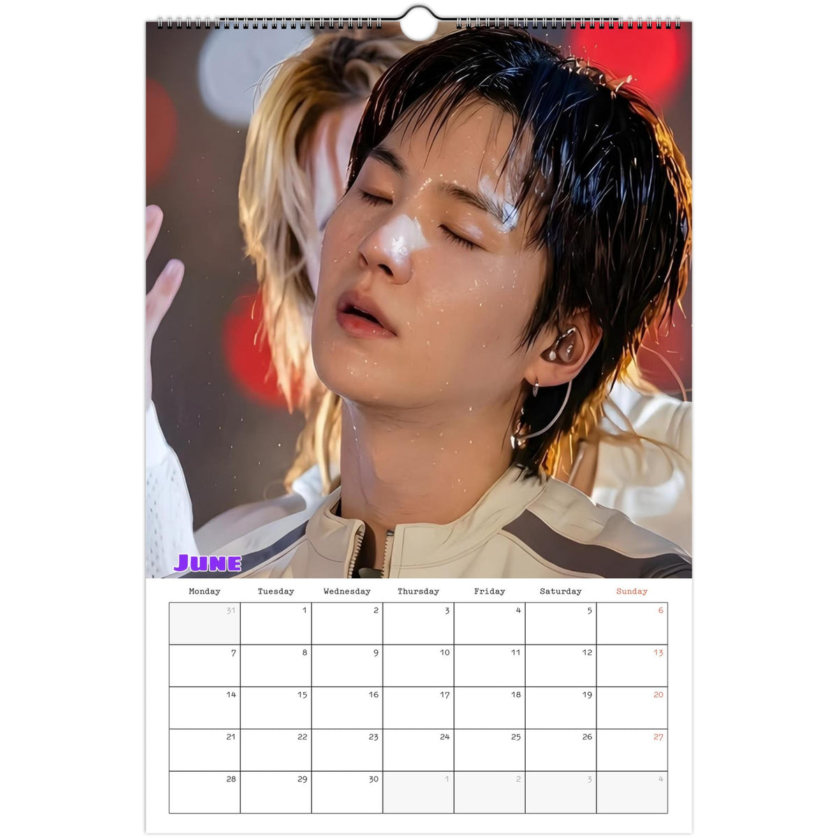 BTS SUGA Calendar June page